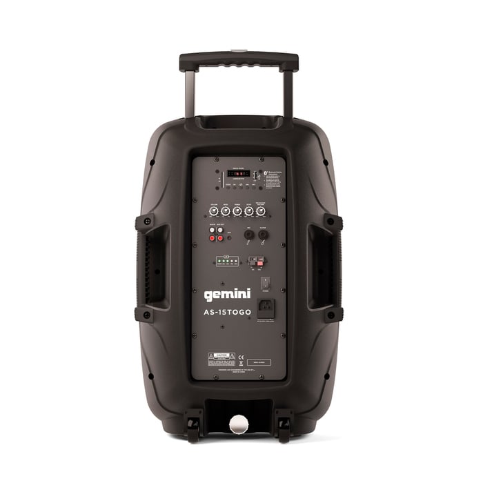 Gemini AS-15TOGO 15” Active Portable Bluetooth Loudspeaker