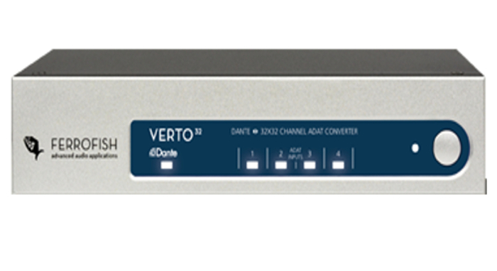 Ferrofish Verto 32 Verto 32 32x32 Channel Dante Converter Adat Full Compass Systems