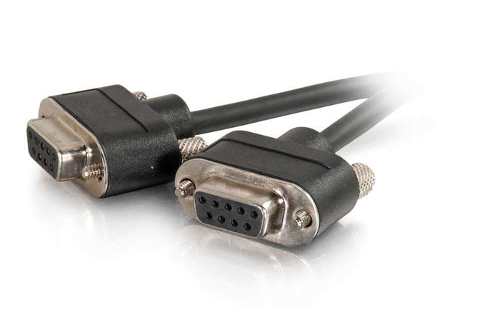 Cables To Go 52154 Serial RS-232 DB9 Cable 50 Ft RS-232 Data Cable With Low Profile Connectors DB9 Female Connectors