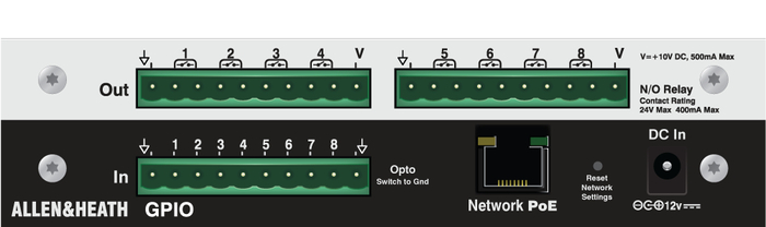 Allen & Heath dLive GPIO I/O Interface For Remote Control