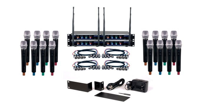 VocoPro Digital-Acapella-16 Sixteen-Channel Digital Wireless System With Mic-on-Chip Technology