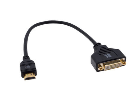 Kramer ADC-DF/HM DVI To HDMI, Female To Male Adapter Cable (1')