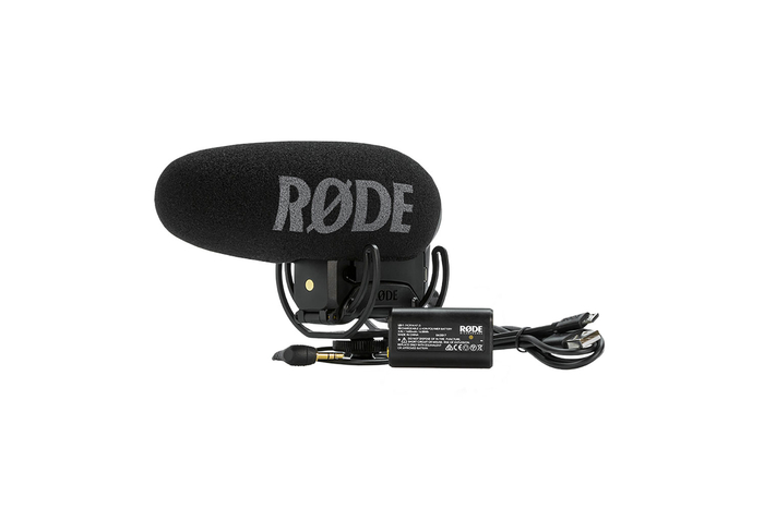 Rode VIDEOMIC-PRO-R+ Compact Directional On-Camera Microphone With Rycote Lyre Shock Mount