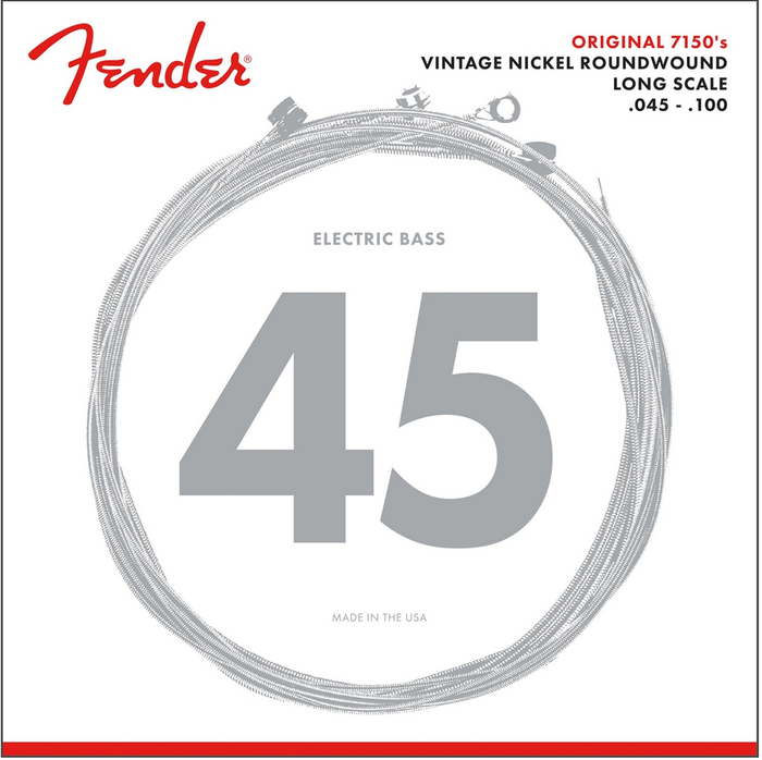 Fender 7150ML .045-.100 Medium Light Long Scale Pure Nickel Electric Bass Strings