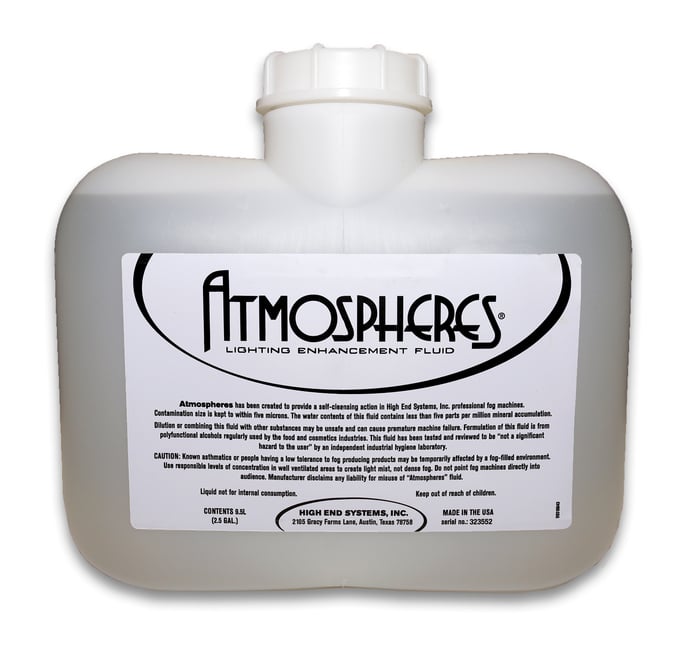 High End Systems Atmospheres HQ Formula High Density Water Based Fog Fluid, Two 2.5 Gal Bottles