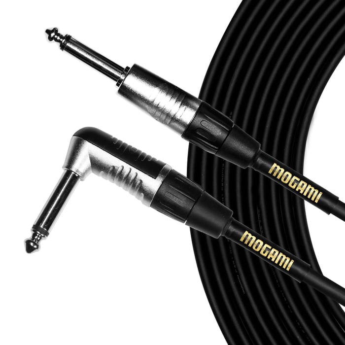 Mogami MCP-GTR-20 CorePlus Instrument Cable Right Angle TS To Straight TS, 20 Ft