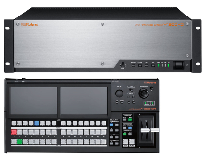 Roland Professional A/V V-1200HD-SYS V-1200HD And V-1200HDR Video Switcher Bundle