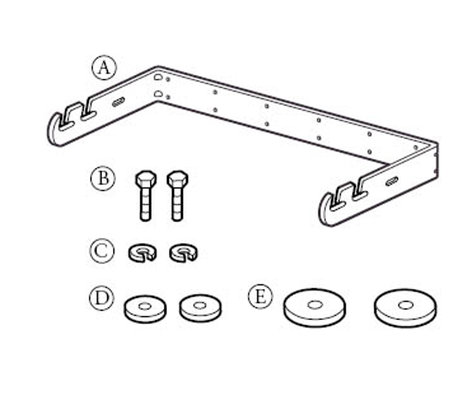 EAW MK2/5000-WHITE U-Bracket Compact Install Speaker U-Bracket In White