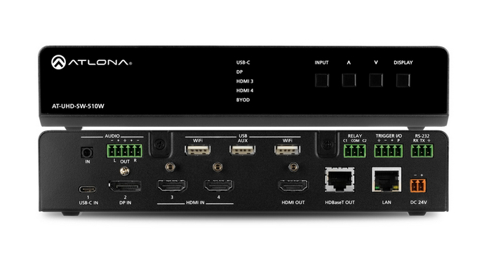 Atlona Technologies AT-UHD-SW-510W 5-Input Universal Switcher With Wireless Presentation Link