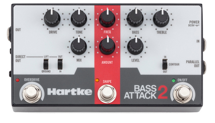 Hartke BASS-ATTACK-2 Bass Attack 2 Bass Preamp/Direct Box With Overdrive