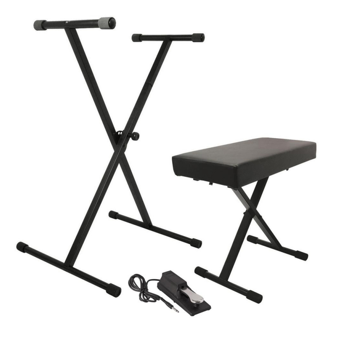 On-Stage KPK6550 Keyboard Stand And Bench Pack With KSP100 Sustain Pedal