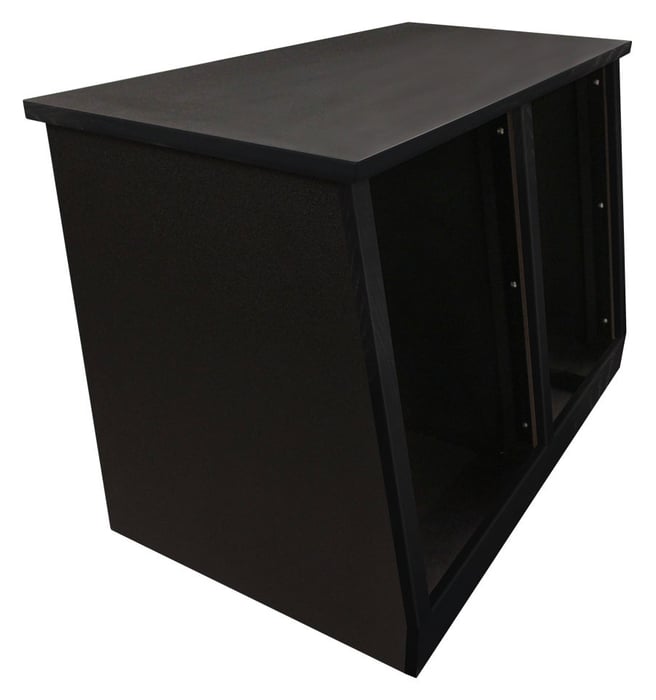 Sound Construction R14-2SL Double Bay Slanted Studio Racks 14RUx2 Studio Rack Cabinet With (2) 14RU Rack Bays