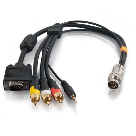 Cables To Go 60018 1.5 Ft RapidRun HD15 + 3.5mm + Composite Video + Stereo Audio Flying Lead