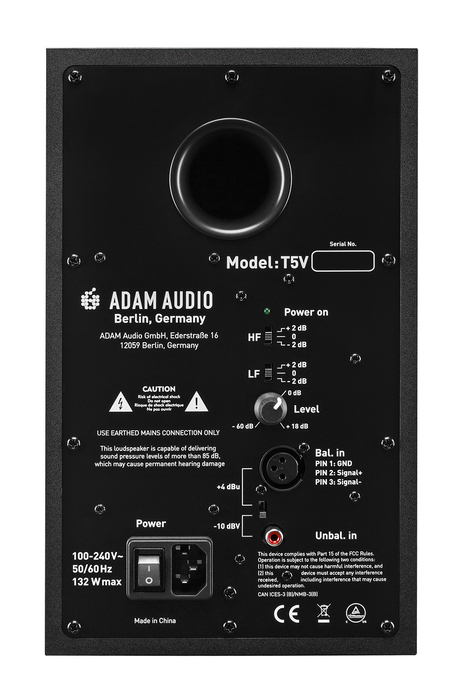 ADAM Audio T5V 5" Active Nearfield Monitor, Single Unit