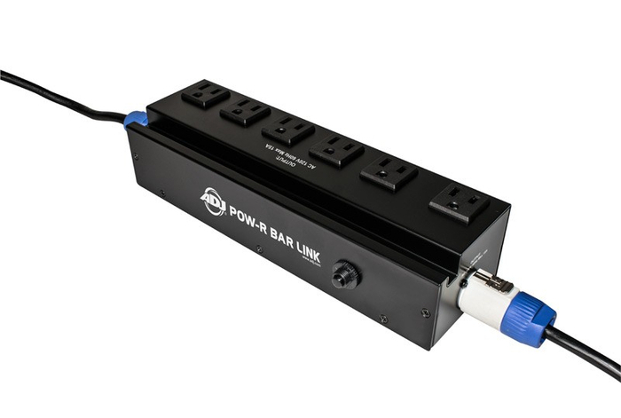 ADJ POW-R Bar Link Surge Protector With 6 AC Power Sockets With Powercon