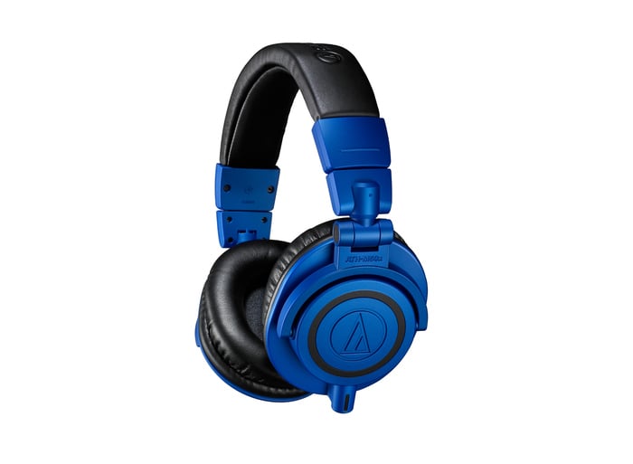 Audio-Technica ATH-M50xBB LIMITED EDITION Professional Monitoring Headphones, Blue And Black