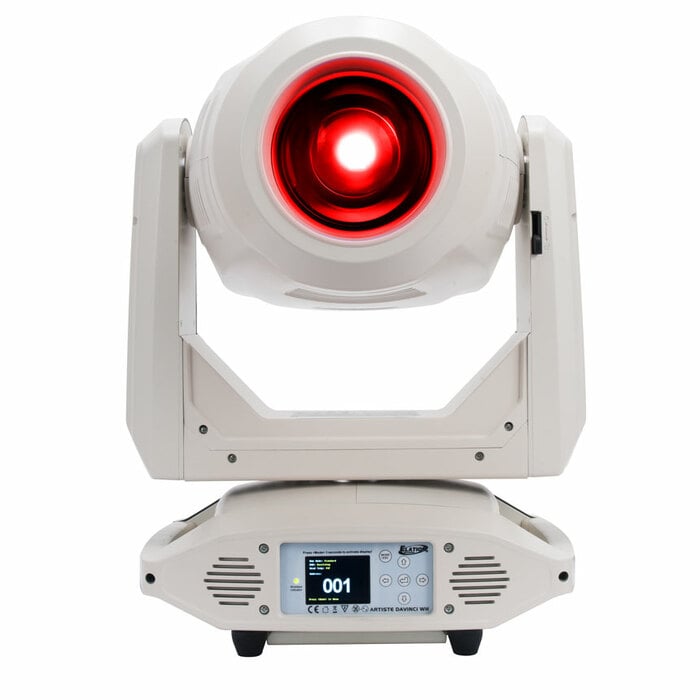 Elation Artiste DaVinci WH 270W LED Moving Head Spot With Zoom And CMY Color Mixing, White