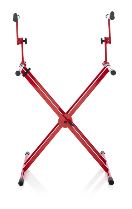 Gator GFW-KEY-5100XRED Two Tier X Style Keyboard Stand In Nord Red