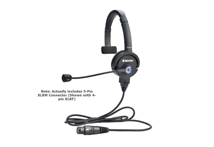 Clear-Com CC-110-X5 Lightweight Single Ear Headset With 5-Pin XLRM