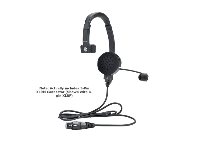 Clear-Com CC-110-X5 Lightweight Single Ear Headset With 5-Pin XLRM