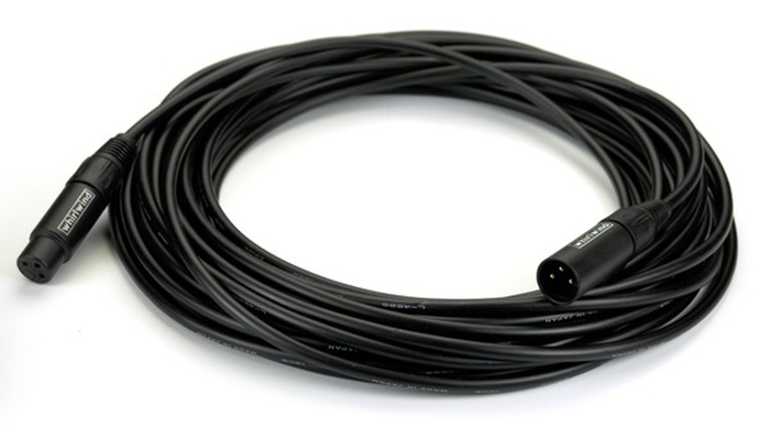 Whirlwind MKQ25 COLORED 25' Quad Core XLRM-XLRF Microphone Cable