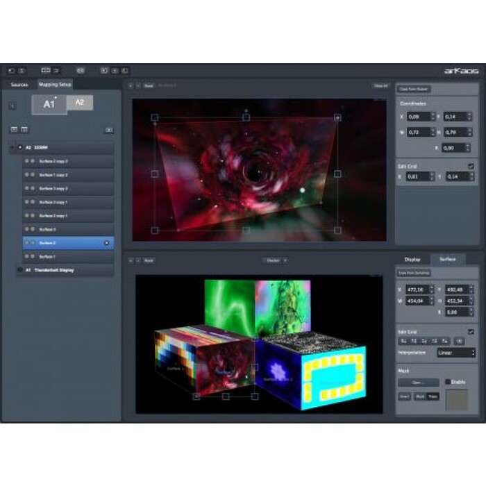 ADJ Grand VJ 2 XT Pro Video Mixing Software With Video Mapper Upgrade