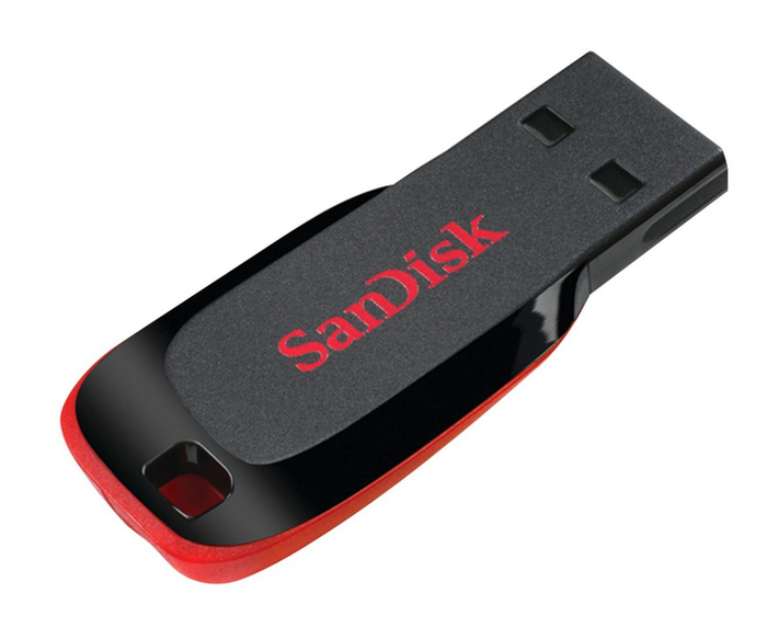 SanDisk Cruzer Blade USB Flash Drive With 64GB Storage Capacity