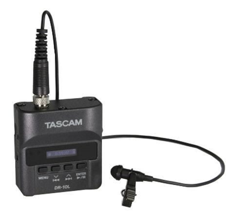 Tascam DR-10L Recorder / Lav Mic Bundle DR10L Recorder Kit With Carry Case, 16GB MicroSDHC Card, Batteries