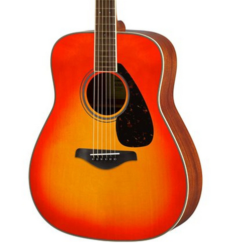 Yamaha FG820 Dreadnought Acoustic Guitar, Solid Spruce Top And Mahogany Back And Sides