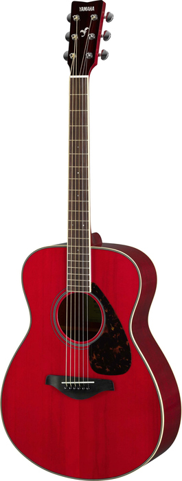 Yamaha FS820 Concert Acoustic Guitar, Solid Spruce Top And Laminate Mahogany Back And Sides