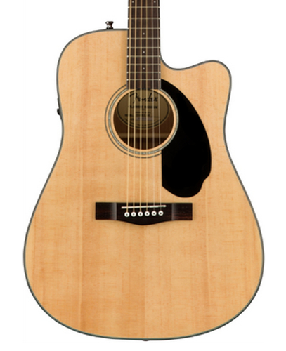 Fender CD-60SCE Dreadught Cutaway Acoustic-Electric Guitar With Solid Spruce Top And Mahogany Back And Sides