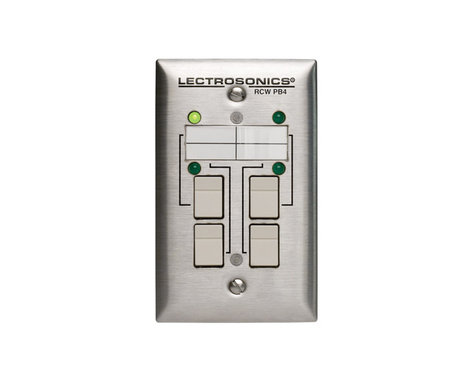 Lectrosonics RCWPB4 Wall Plate Control Interface For DM Series Processors