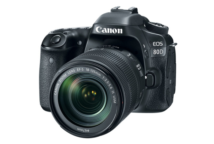 Canon EOS 80D Video Creator Kit 24.2MP With EF-S 18-135mm Lens, Power Zoom Adapter, Mic And 32GB SDHC Card