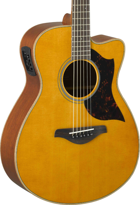 Yamaha AC1M Concert Cutaway - Natural Acoustic-Electric Guitar, Sitka Spruce Top, Mahogany Back And Sides