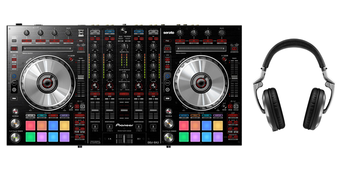 Pioneer DJ DDJ-SX2-PK2-K DDJ-SX2 DJ Controller Bundle With HDJ2000 Headphones