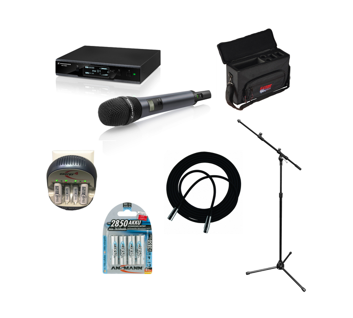 Sennheiser EWD1-845S-SNGL-K EWD1-845S Wireless HH Mic Bundle With Case, Mic Stand, And XLR Cable