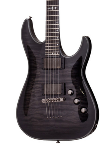 Schecter HELLRAISER-HH-C1 Hellraiser Hybrid C-1 Trans Black Burst Electric Guitar With