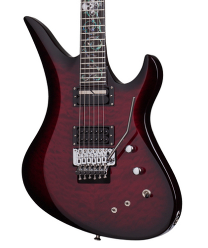 Schecter N-STRINGFIELD-BRB Nikki Stringfield A-6 FR S Electric Guitar, Bright Red Burst Signature