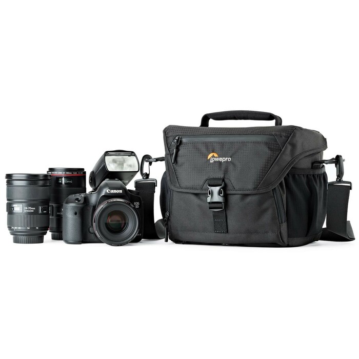 LowePro LP37123 Nova 180 AW II Camera Shoulder Bag For Pro DSLR Cameras & Accessories In Black