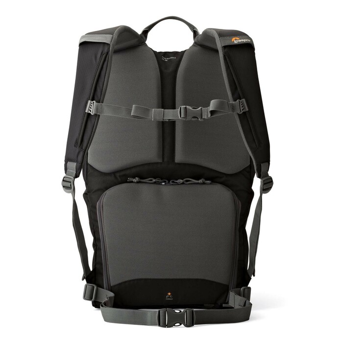 LowePro LP36957 Photo Hatchback BP 250 AW II 22-Liter Backpack For DLSR, Action Camera And Tablet, Black / Grey