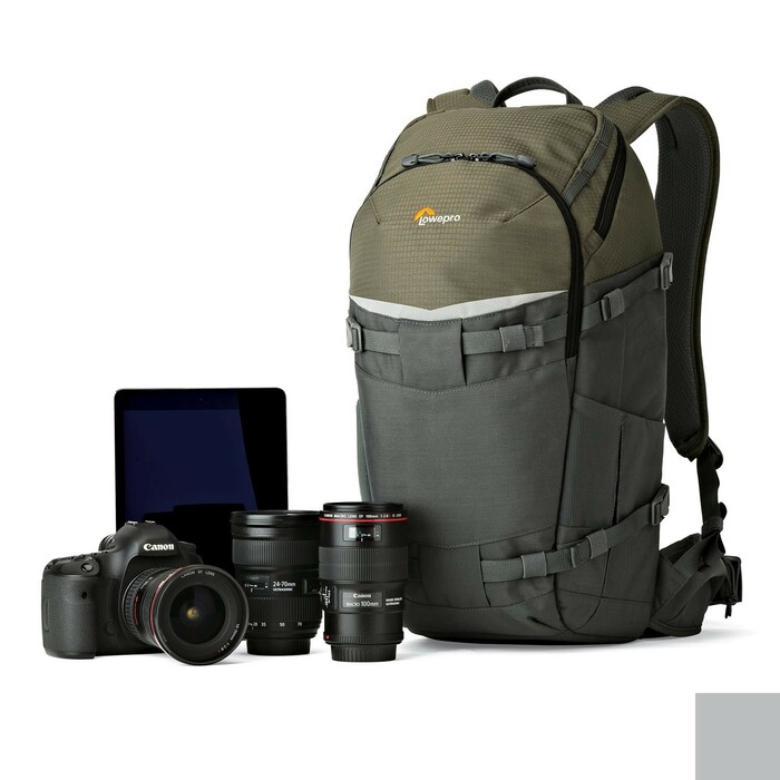 LowePro LP37015 Flipside Trek BP 350 AW Outdoor Photo Camera Backpack In Grey