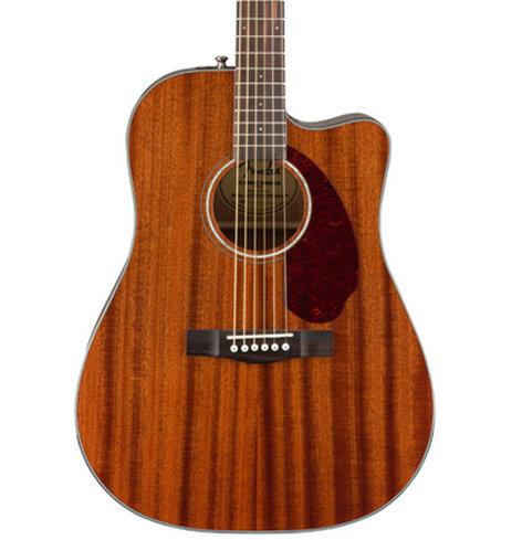 Fender CD-140SCE Mahogany Dreadught Acoustic-Electric Guitar With Solid Mahogany Top, Back And Sides