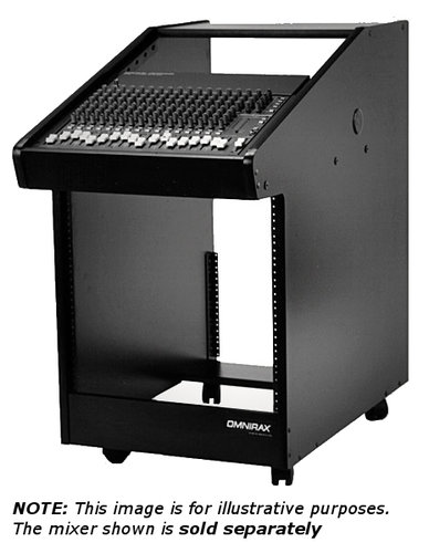 Omnirax CW30-B 30RU Rolling Console Rack, Black