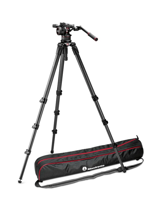 Manfrotto MVKN12CTALLUS Nitrotech N12 And 536 Carbon Fiber Single Legs Tripod System