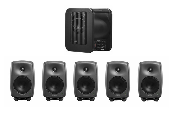 Genelec 8030.LSE Power Pak Plus 5.1 System, (5) 8030CP Monitors And (1) 7360 Subwoofer, Producer Finish