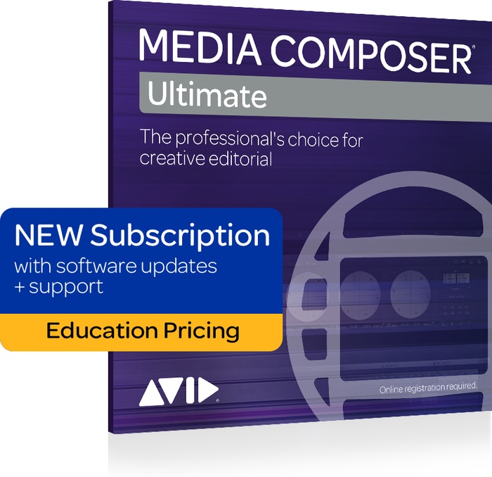 Avid Media Composer Ultimate 1-Year Subscription - EDU 12-Month License For Education / Academic Institutions, New