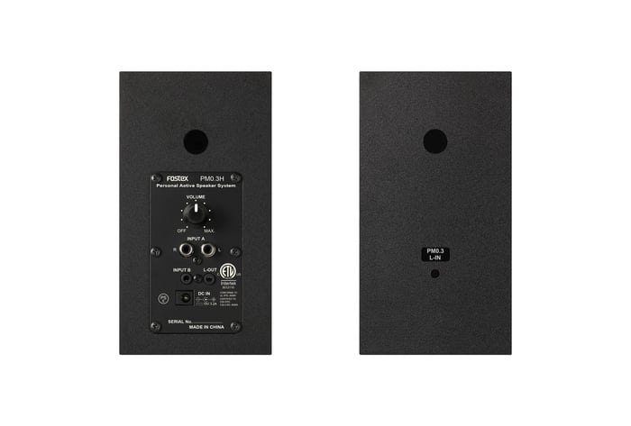 Fostex PM0.3H - Black Precision 3" 2-Way Active Studio Monitors, Pair