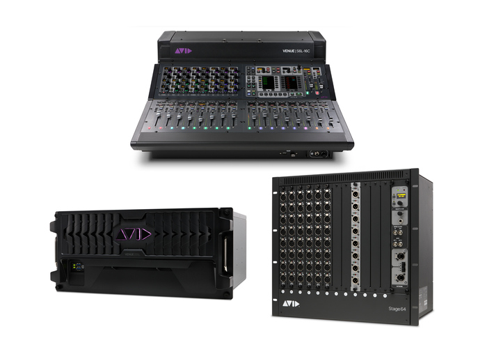 Avid VENUE S6L 16C Live Mixing System 144 S6L-16C Control Surface With E6L-144 Engine And Stage 64 48x8 I/O Module