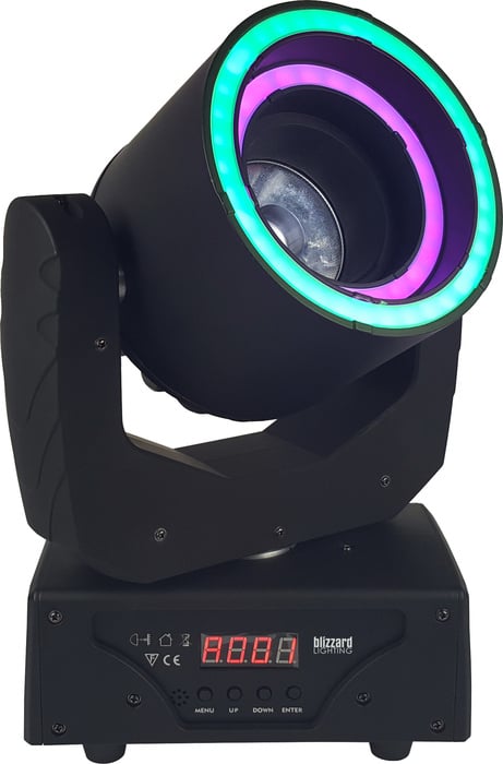 Blizzard Hypno Beam 60W RGBW LED Moving Head Beam With 2 LED Effect Rings