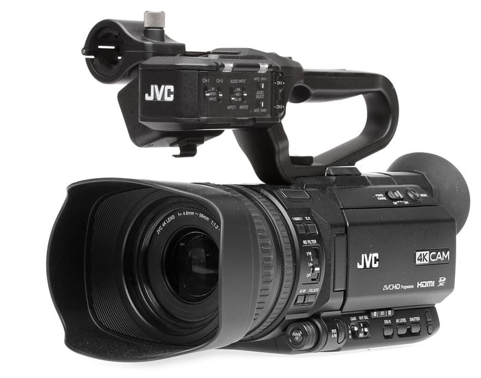 JVC GY-HM250U 4K CAM UHD Streaming Camcorder With  Lower-Third Graphic Overlays